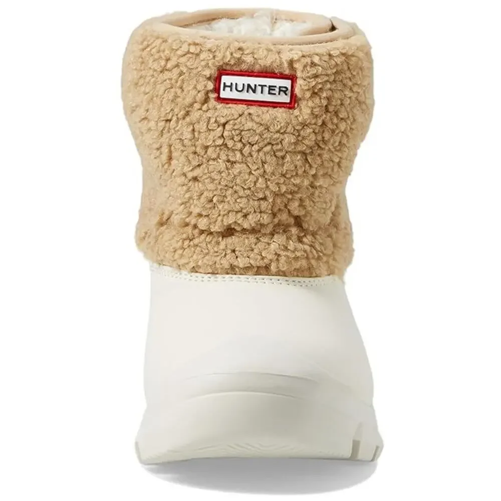 Hunter Kids Intrepid Strap Dtl Boucle Snow Boot US 5 EU 36 White Tan EUC